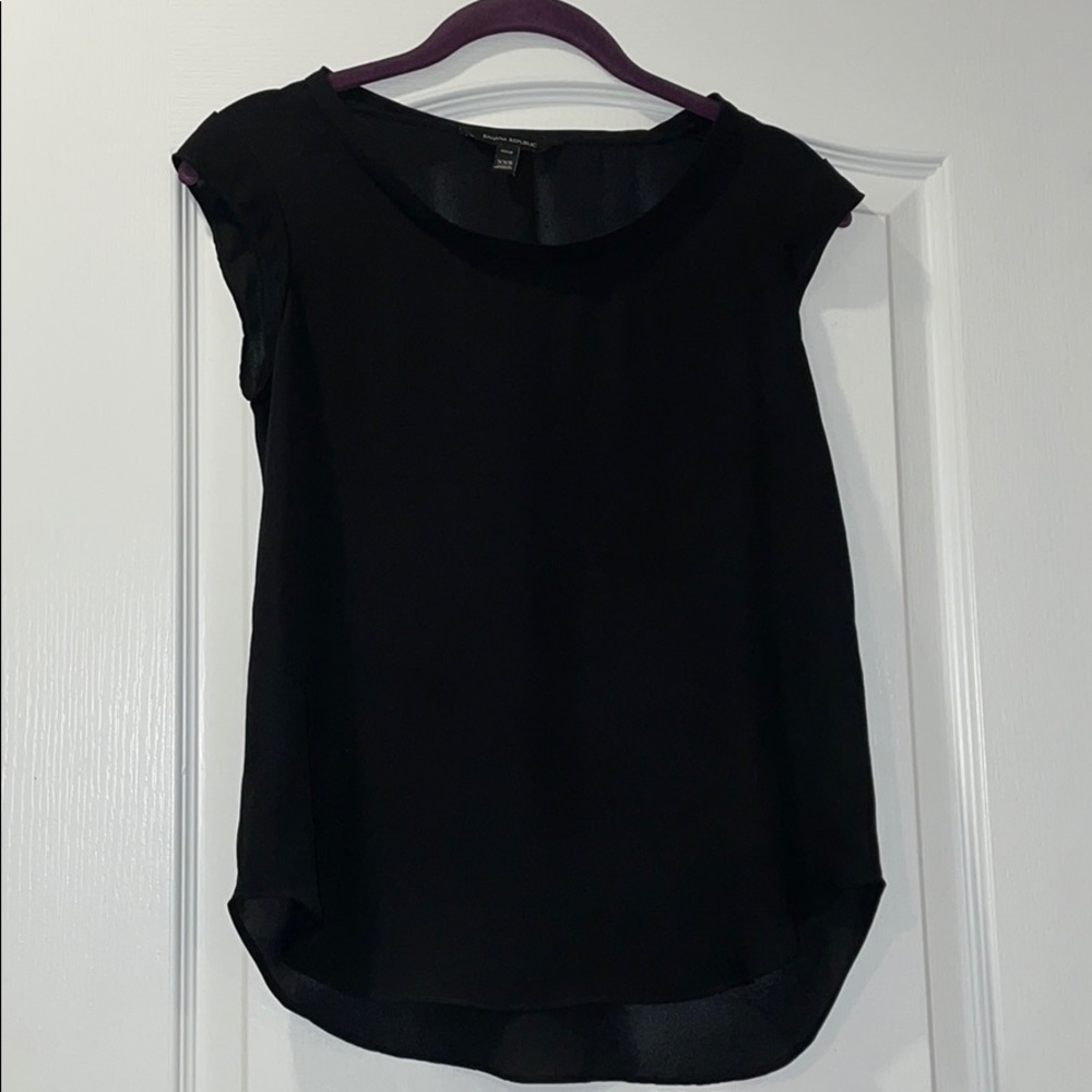 Banana Republic black sheer shirt size XXS petite